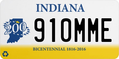 IN license plate 910MME
