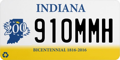 IN license plate 910MMH
