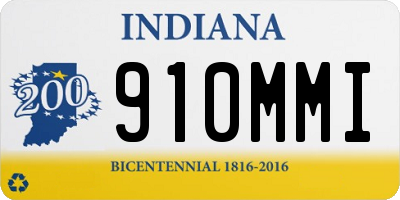 IN license plate 910MMI
