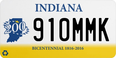 IN license plate 910MMK