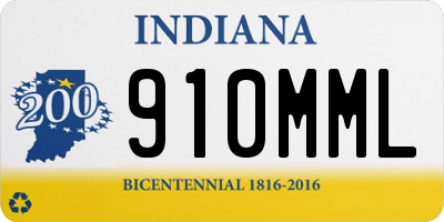 IN license plate 910MML