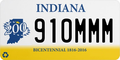 IN license plate 910MMM
