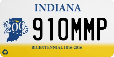 IN license plate 910MMP