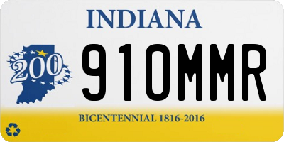 IN license plate 910MMR