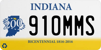 IN license plate 910MMS