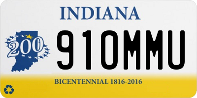 IN license plate 910MMU