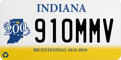 IN license plate 910MMV