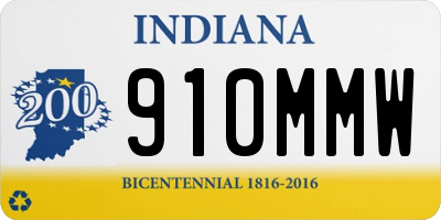 IN license plate 910MMW