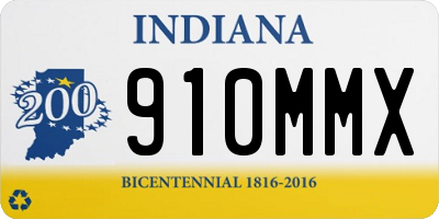 IN license plate 910MMX