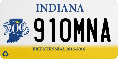 IN license plate 910MNA