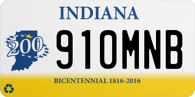 IN license plate 910MNB
