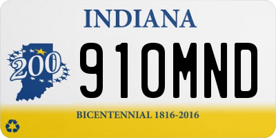 IN license plate 910MND