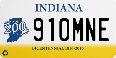 IN license plate 910MNE