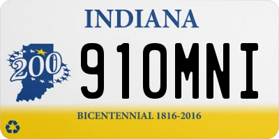 IN license plate 910MNI