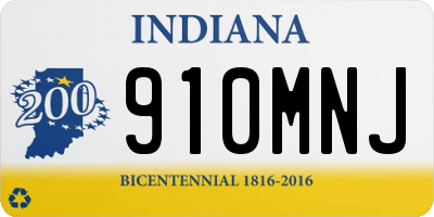 IN license plate 910MNJ