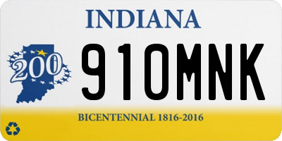 IN license plate 910MNK
