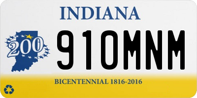 IN license plate 910MNM