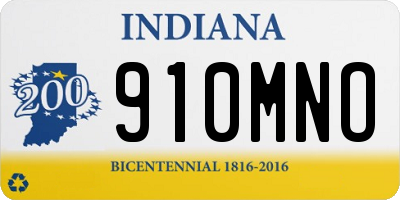 IN license plate 910MNO