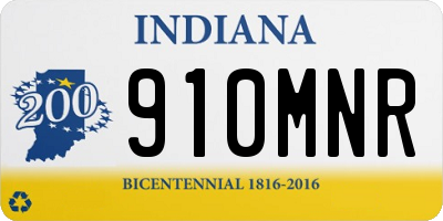 IN license plate 910MNR
