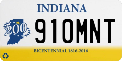 IN license plate 910MNT