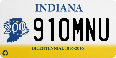IN license plate 910MNU
