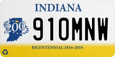 IN license plate 910MNW