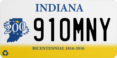 IN license plate 910MNY