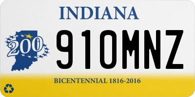 IN license plate 910MNZ