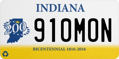 IN license plate 910MON