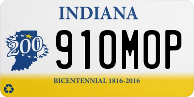 IN license plate 910MOP