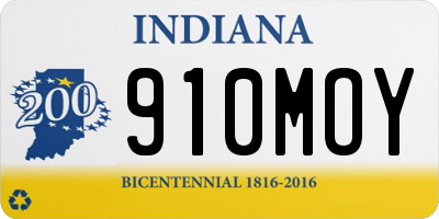 IN license plate 910MOY