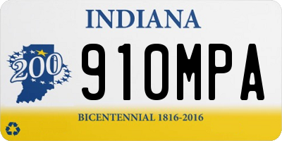 IN license plate 910MPA