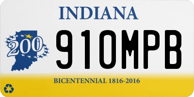 IN license plate 910MPB