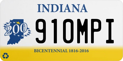 IN license plate 910MPI