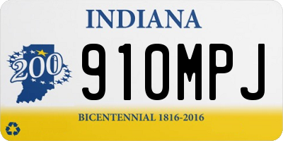 IN license plate 910MPJ