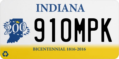 IN license plate 910MPK