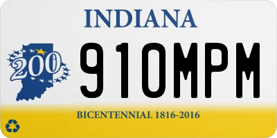 IN license plate 910MPM
