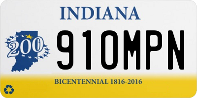 IN license plate 910MPN