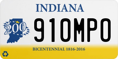 IN license plate 910MPO