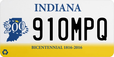 IN license plate 910MPQ