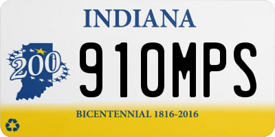 IN license plate 910MPS