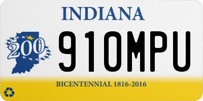IN license plate 910MPU