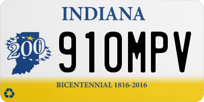 IN license plate 910MPV