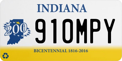 IN license plate 910MPY