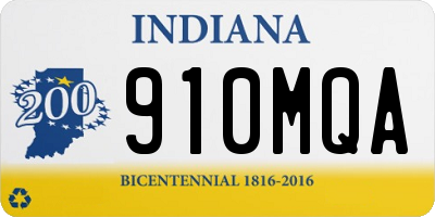 IN license plate 910MQA