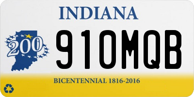 IN license plate 910MQB