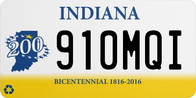 IN license plate 910MQI