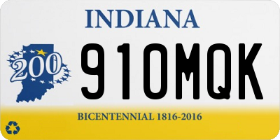 IN license plate 910MQK