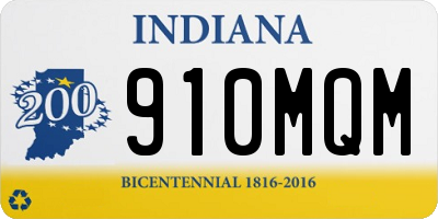 IN license plate 910MQM