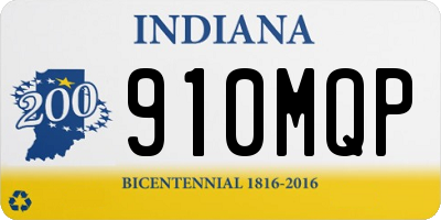 IN license plate 910MQP